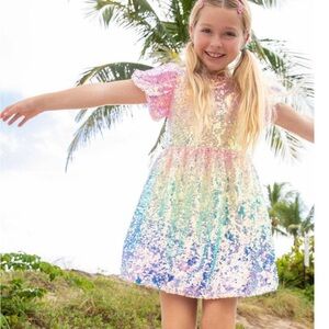 Little Bitty Pink and Purple Sequin Dress